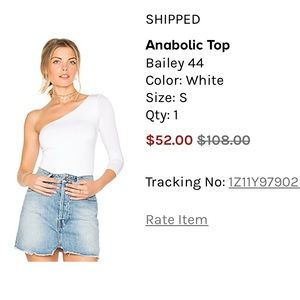 NWOT White One Sleeve Top